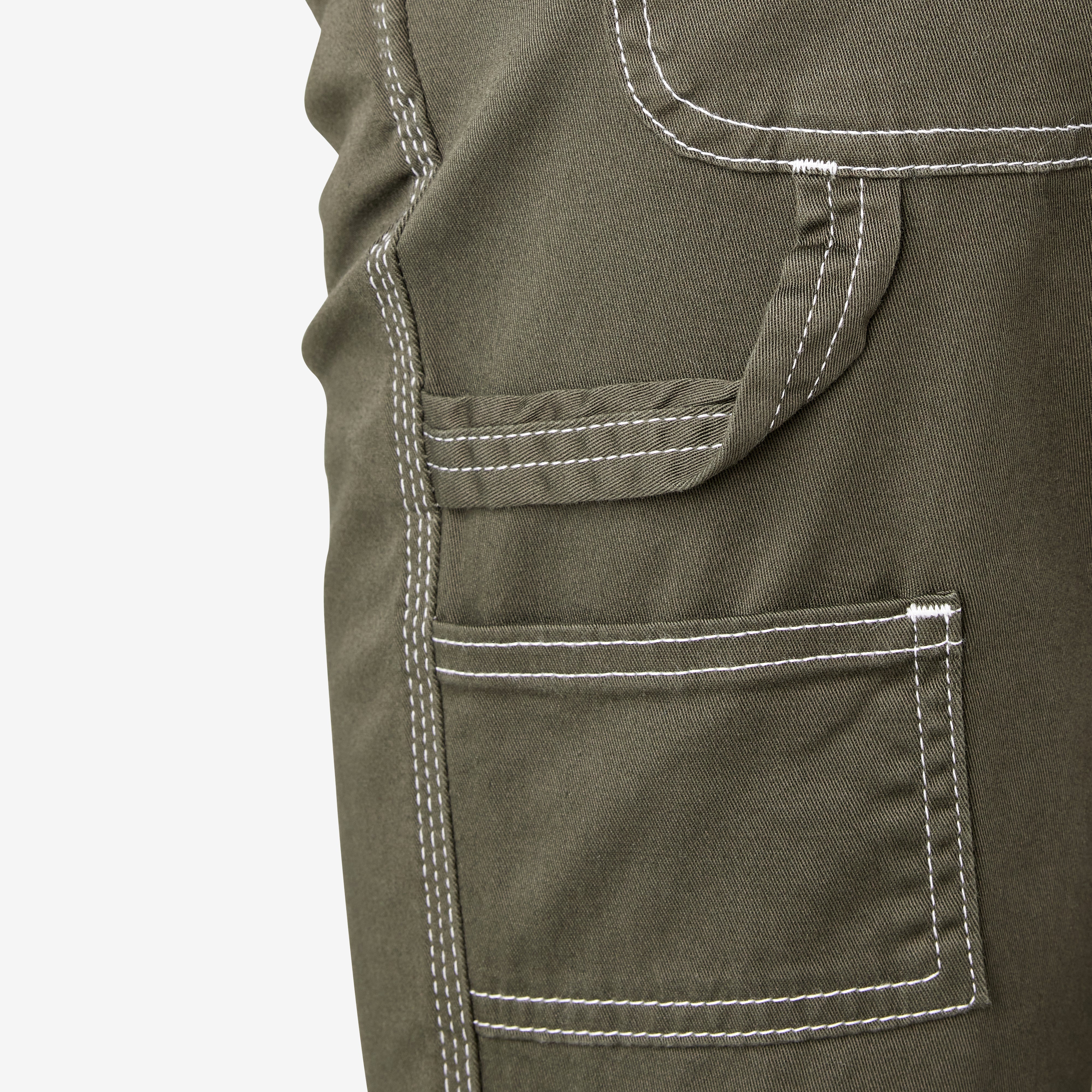 Women's Slim Straight Fit Roll Hem Carpenter Pants