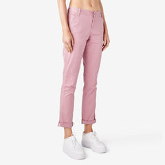 Women's Slim Straight Fit Roll Hem Carpenter Pants