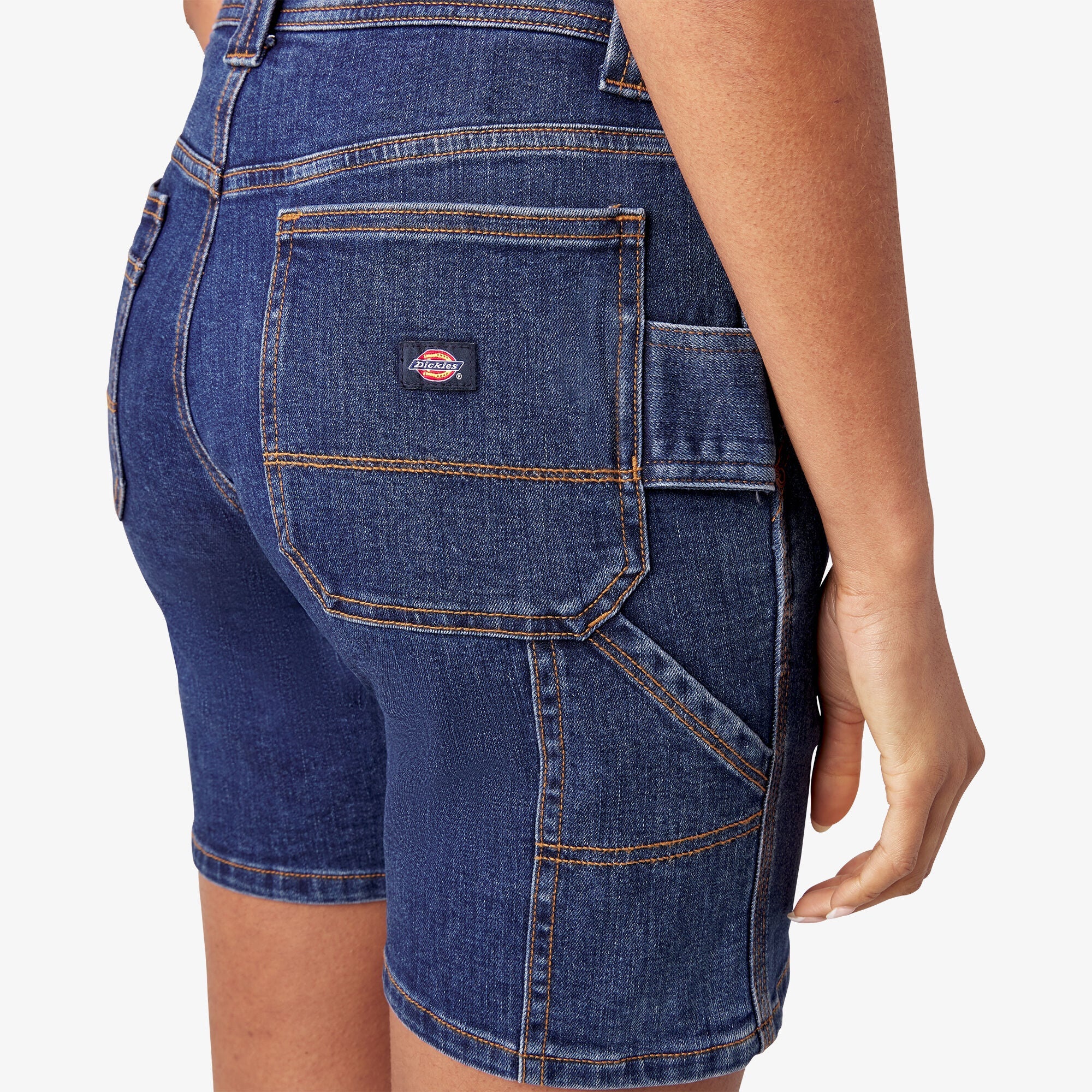 Women's Relaxed Fit Denim Carpenter Shorts, 7"