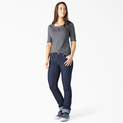 Women's Short Sleeve Henley Shirt