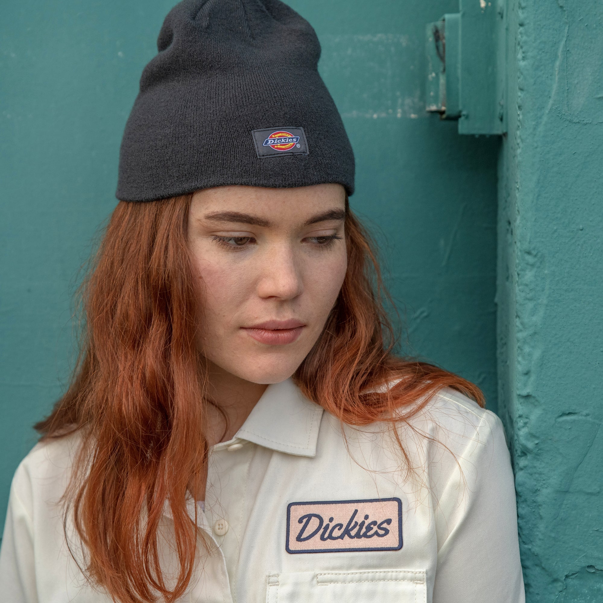 Women's Embroidered Patch Cropped Work Shirt