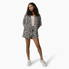 Women's Zebra Print Work Shirt