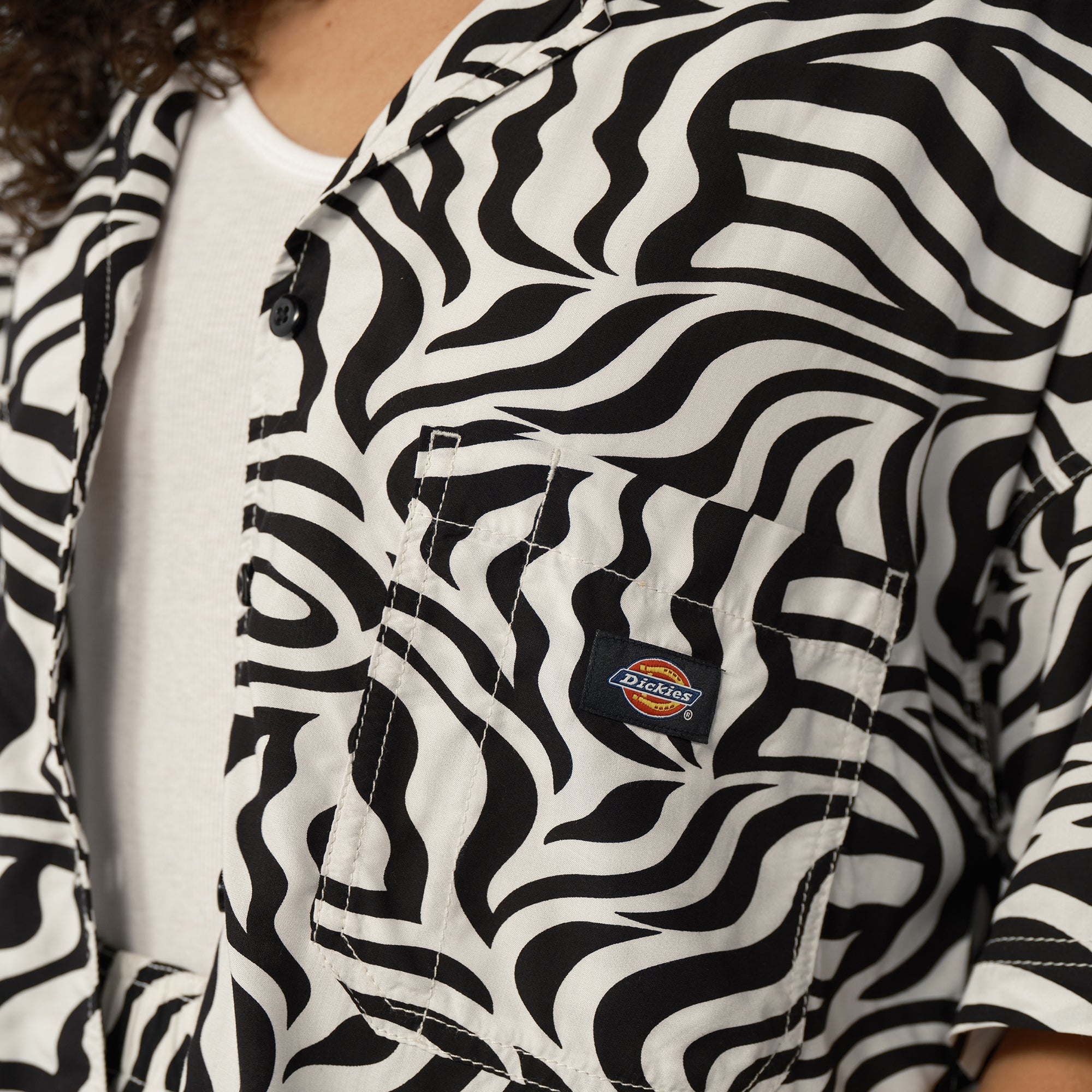 Women's Zebra Print Work Shirt