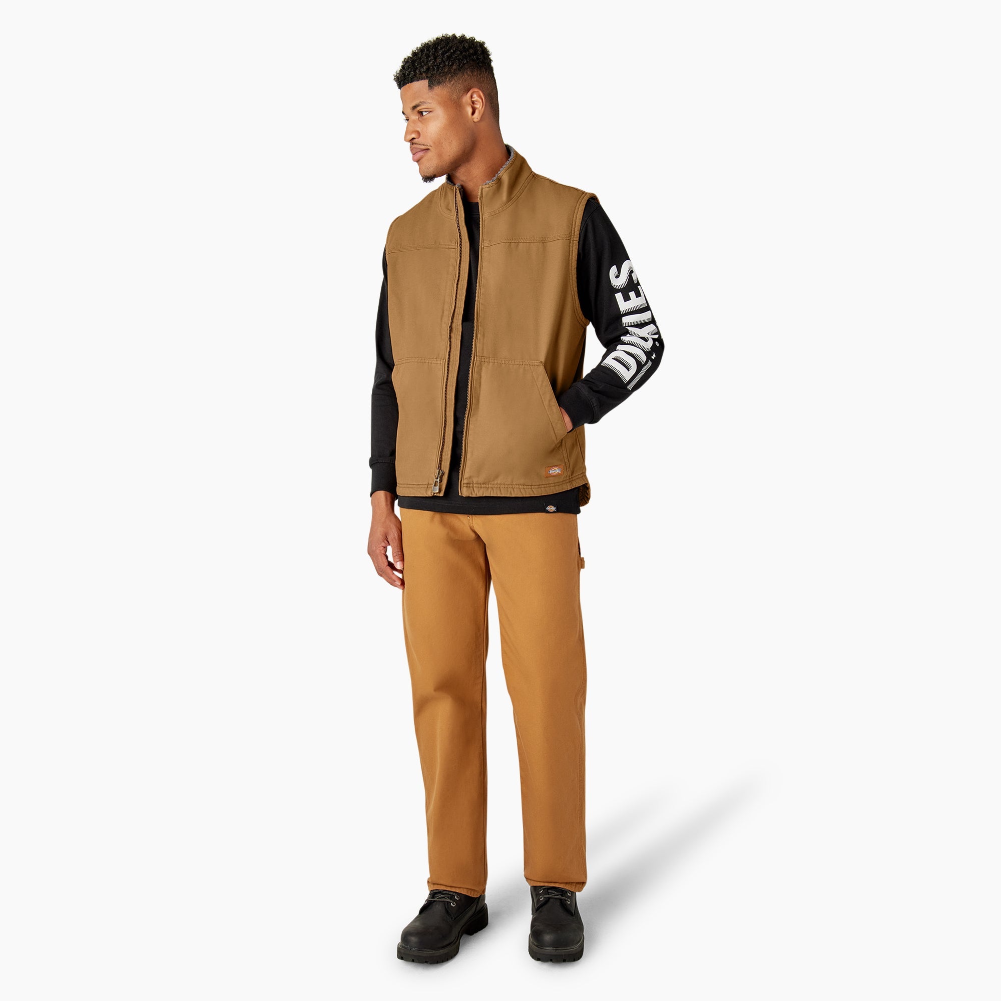 Duck Canvas High Pile Fleece Lined Vest