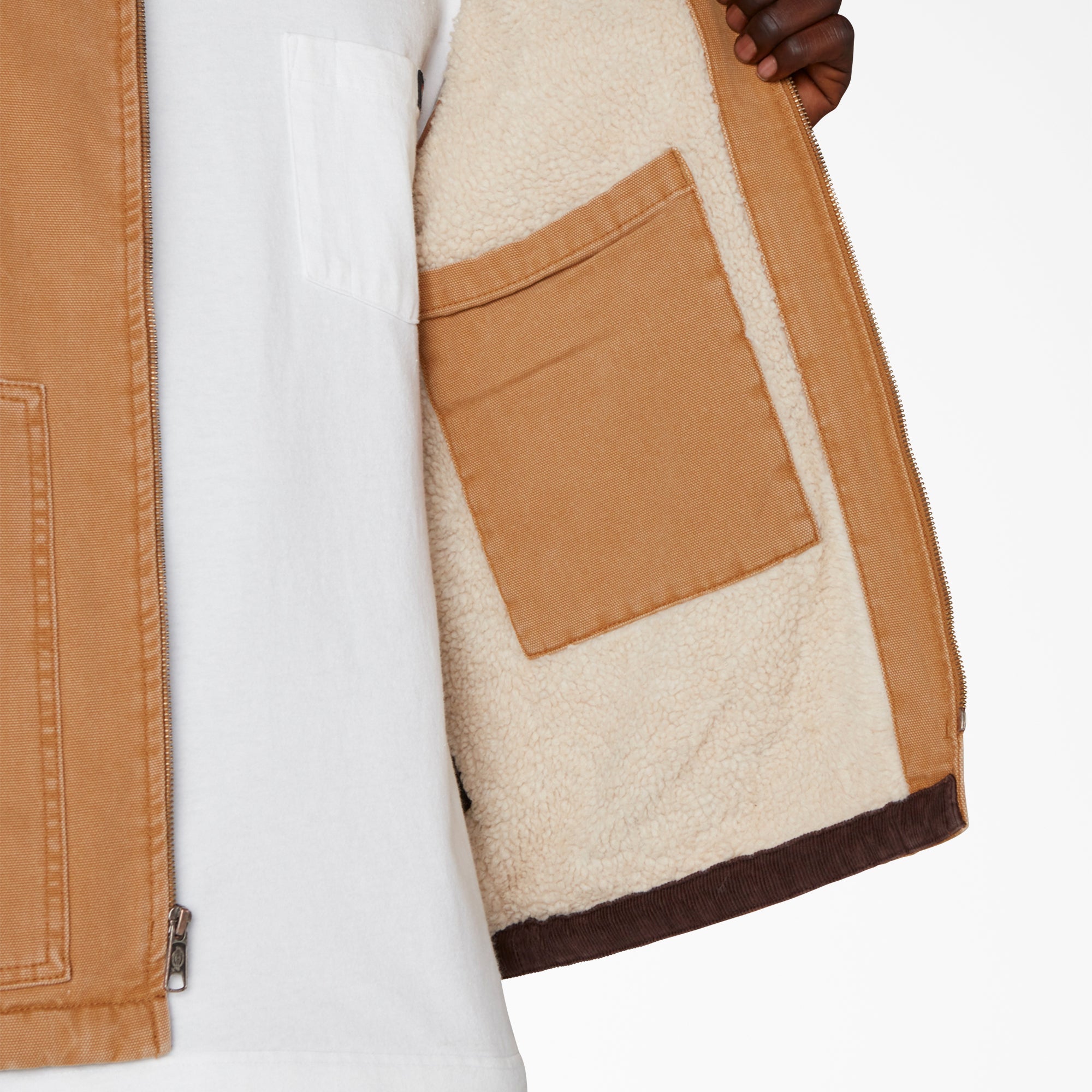 Stonewashed Duck High Pile Fleece Lined Vest