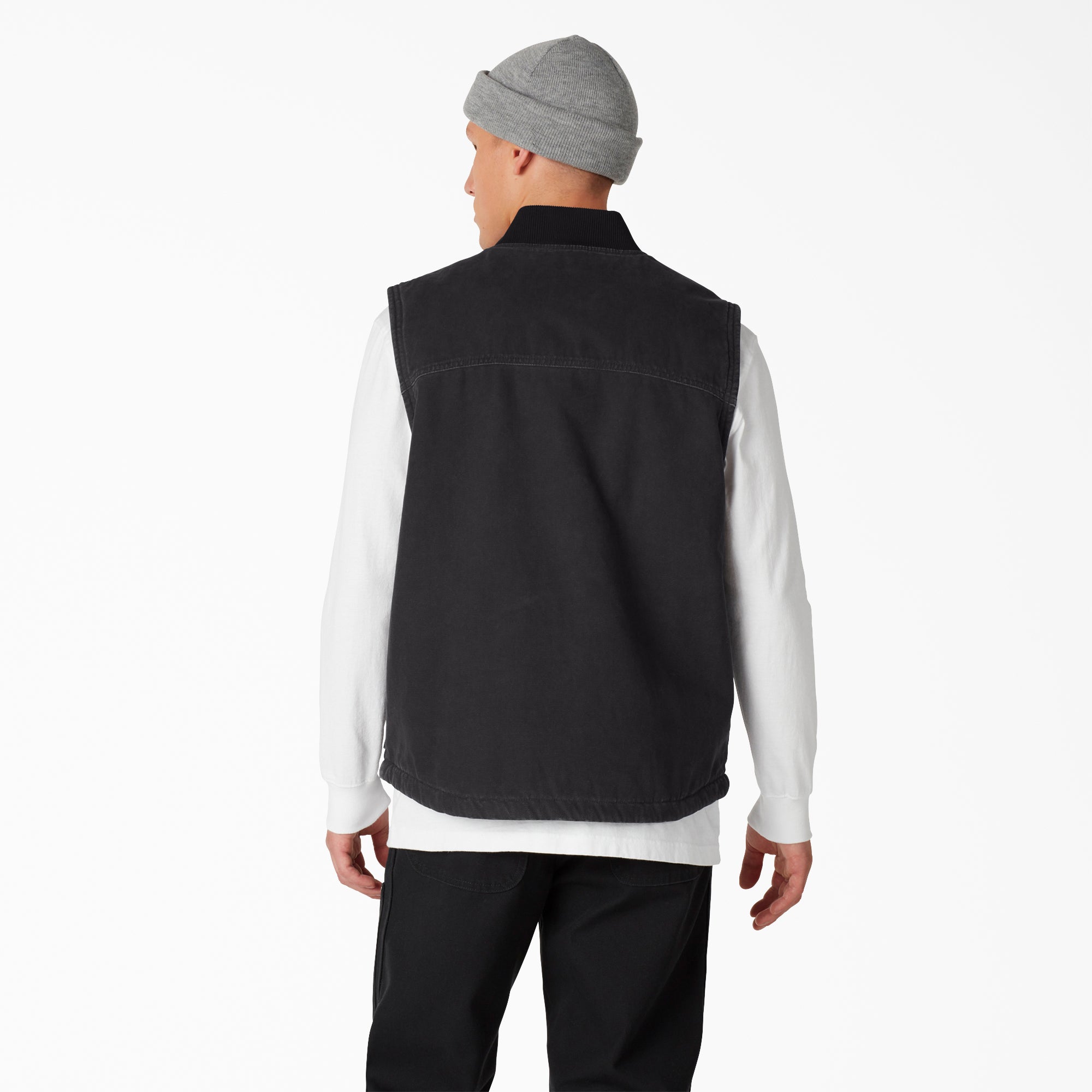 Stonewashed Duck High Pile Fleece Lined Vest