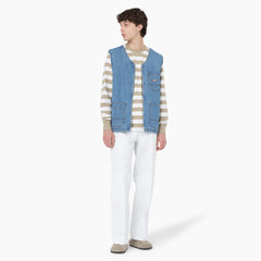 Denim Zip Front Vest