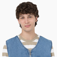 Denim Zip Front Vest