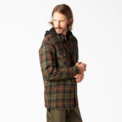 Flannel Hooded Shirt Jacket
