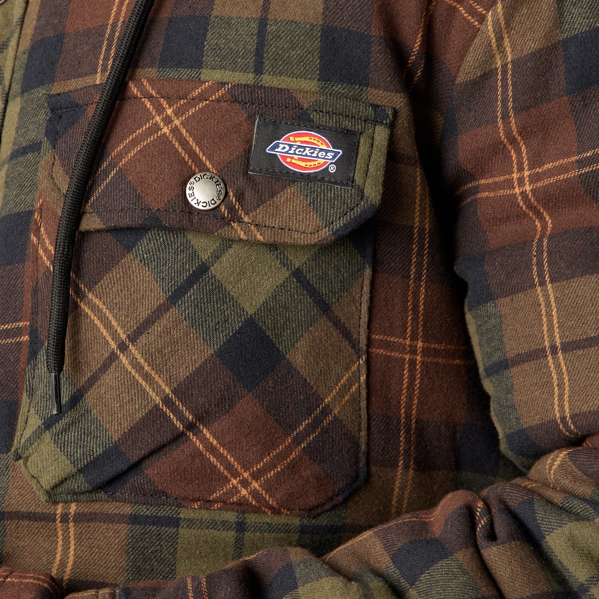 Flannel Hooded Shirt Jacket