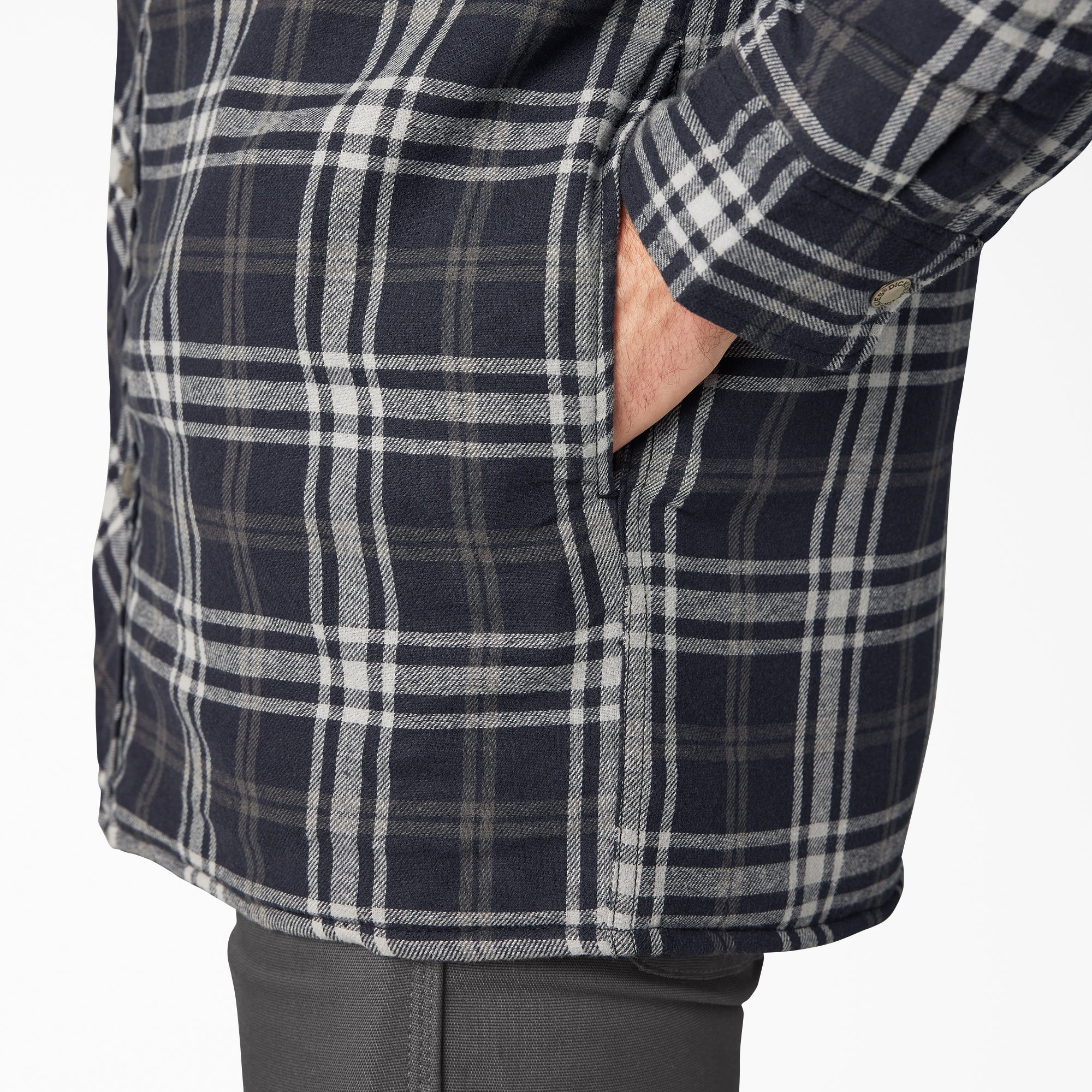 Flannel Hooded Shirt Jacket