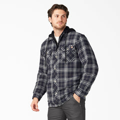 Flannel Hooded Shirt Jacket