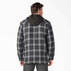 Flannel Hooded Shirt Jacket
