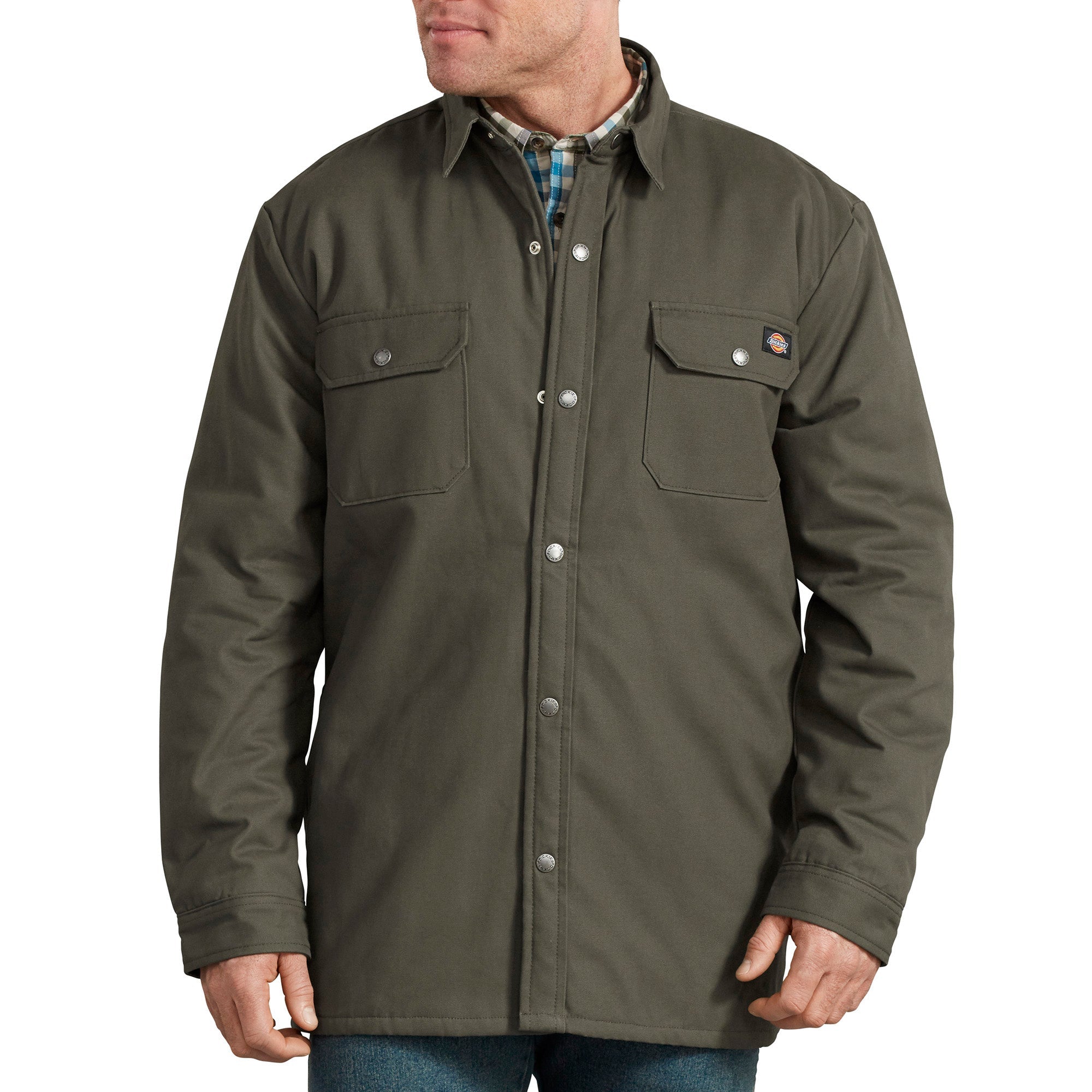 Plaid Lined Shirt Jacket
