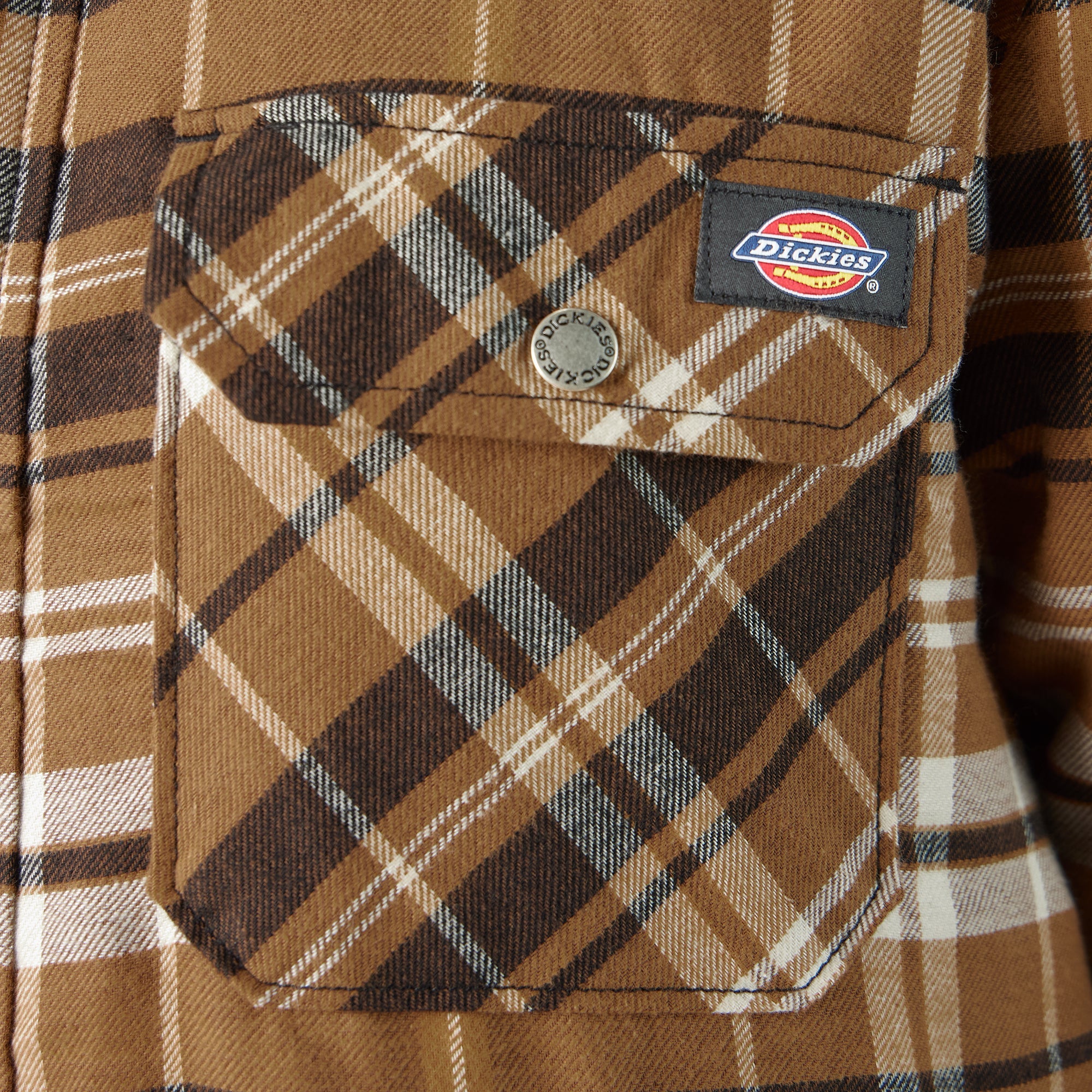 Water Repellent Fleece-Lined Flannel Shirt Jacket