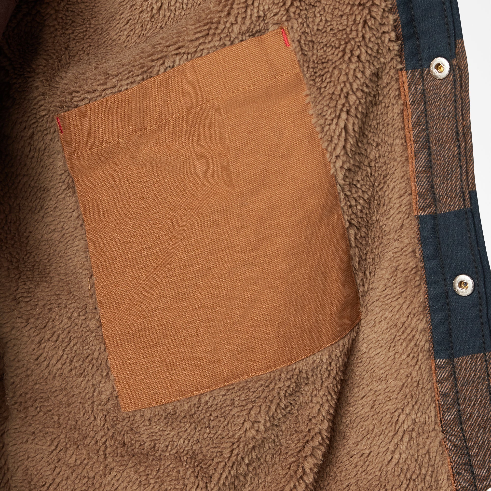 Water Repellent Fleece-Lined Flannel Shirt Jacket