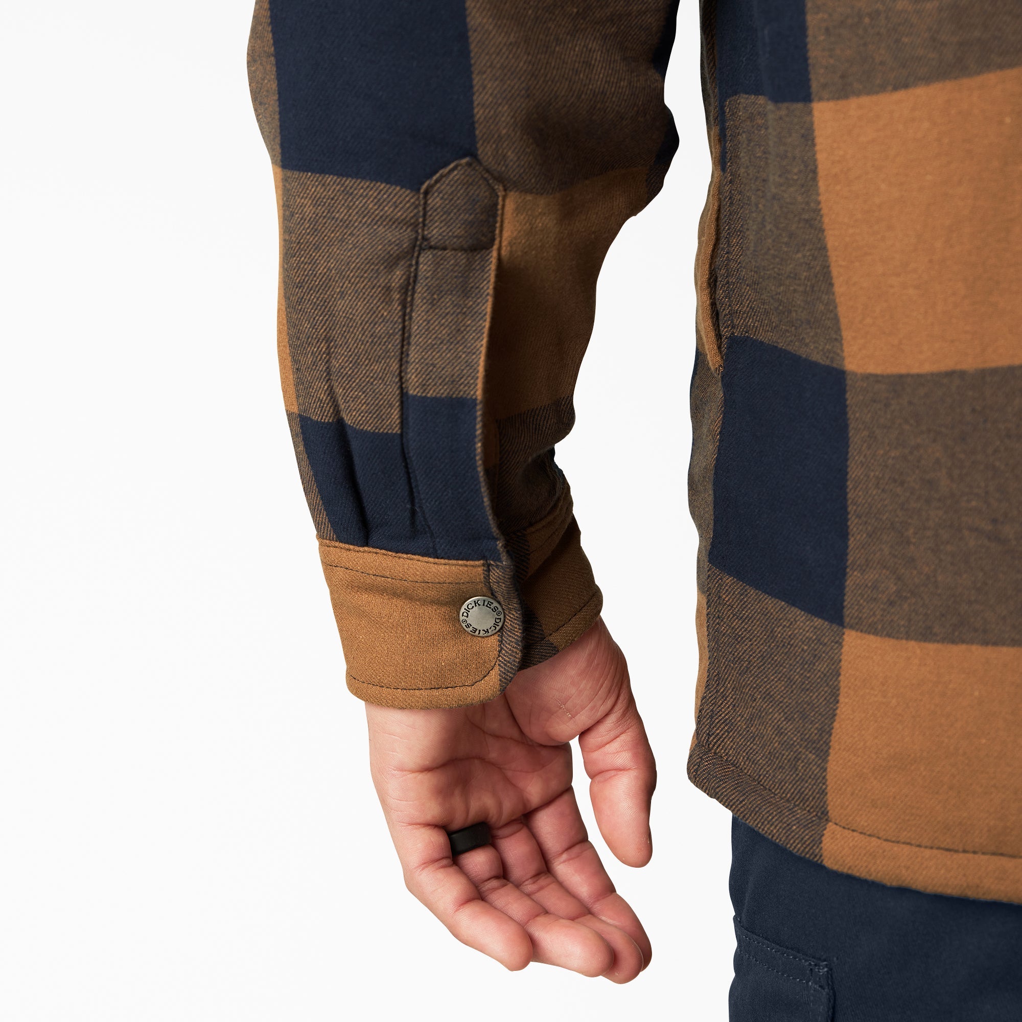 Water Repellent Fleece-Lined Flannel Shirt Jacket