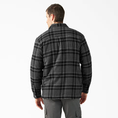 Water Repellent Fleece-Lined Flannel Shirt Jacket