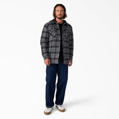 Water Repellent Flannel Hooded Shirt Jacket