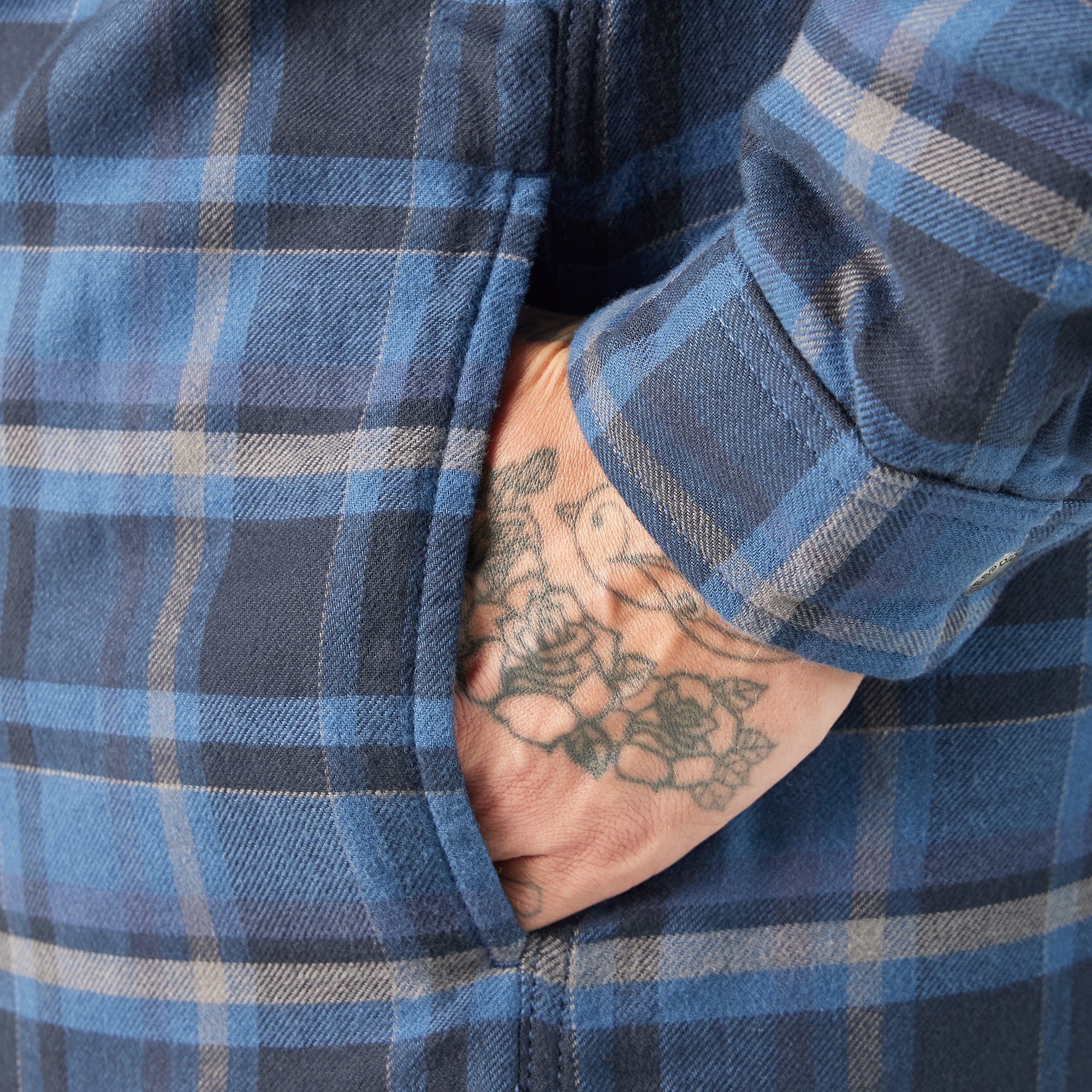 Water Repellent Flannel Hooded Shirt Jacket