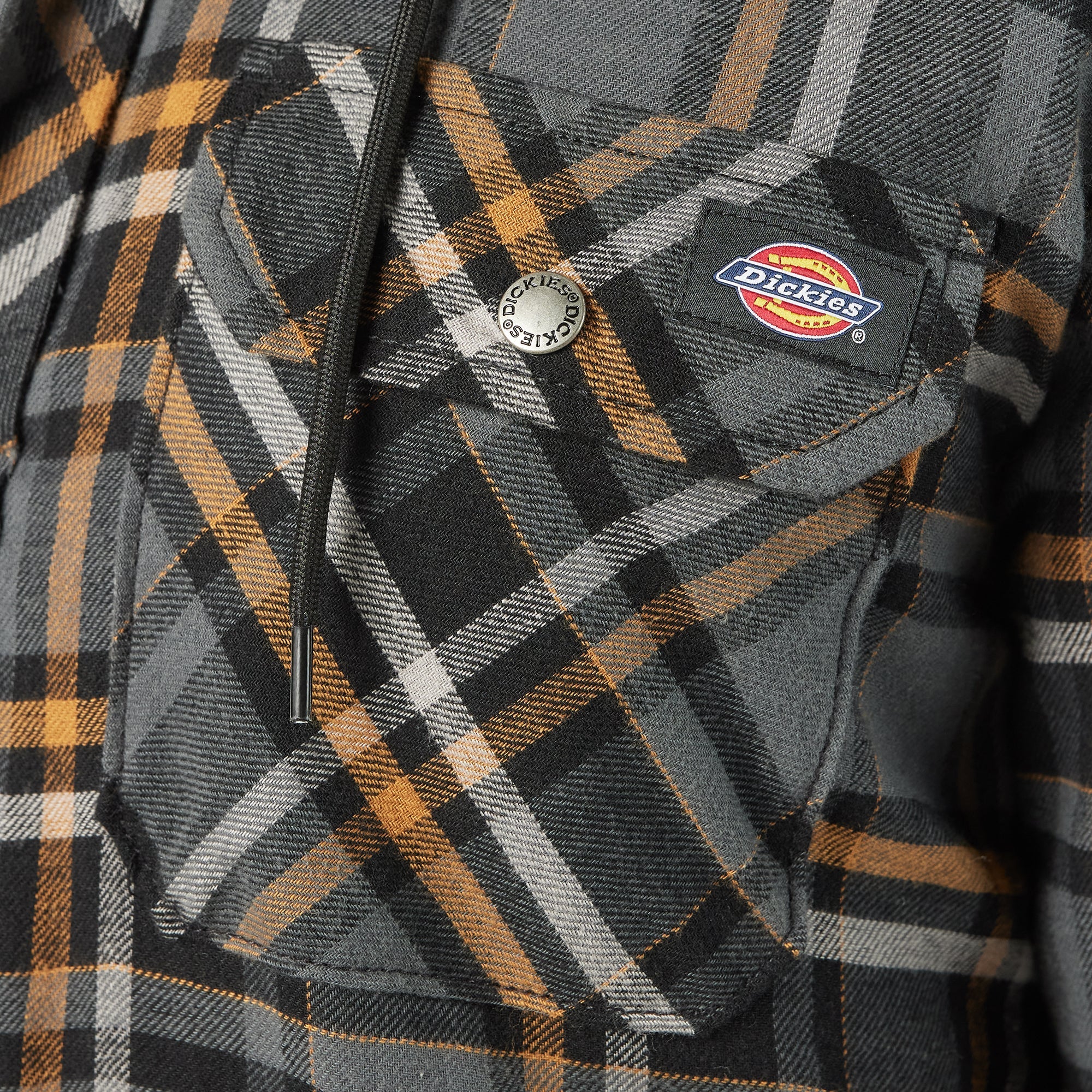 Water Repellent Flannel Hooded Shirt Jacket
