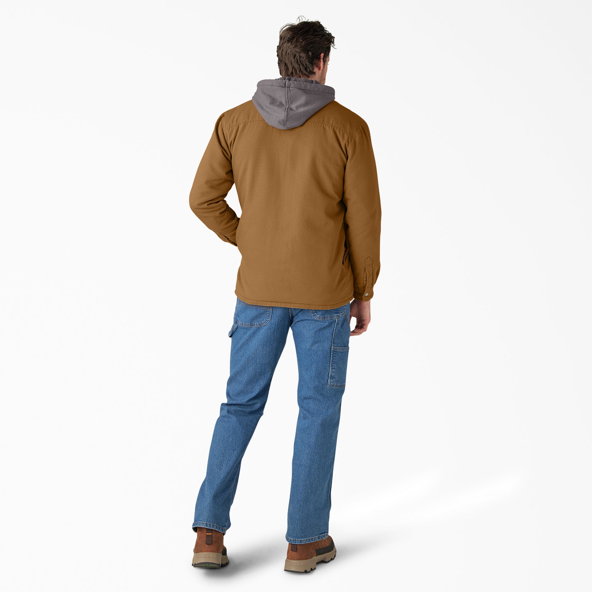 Water Repellent Duck Hooded Shirt Jacket
