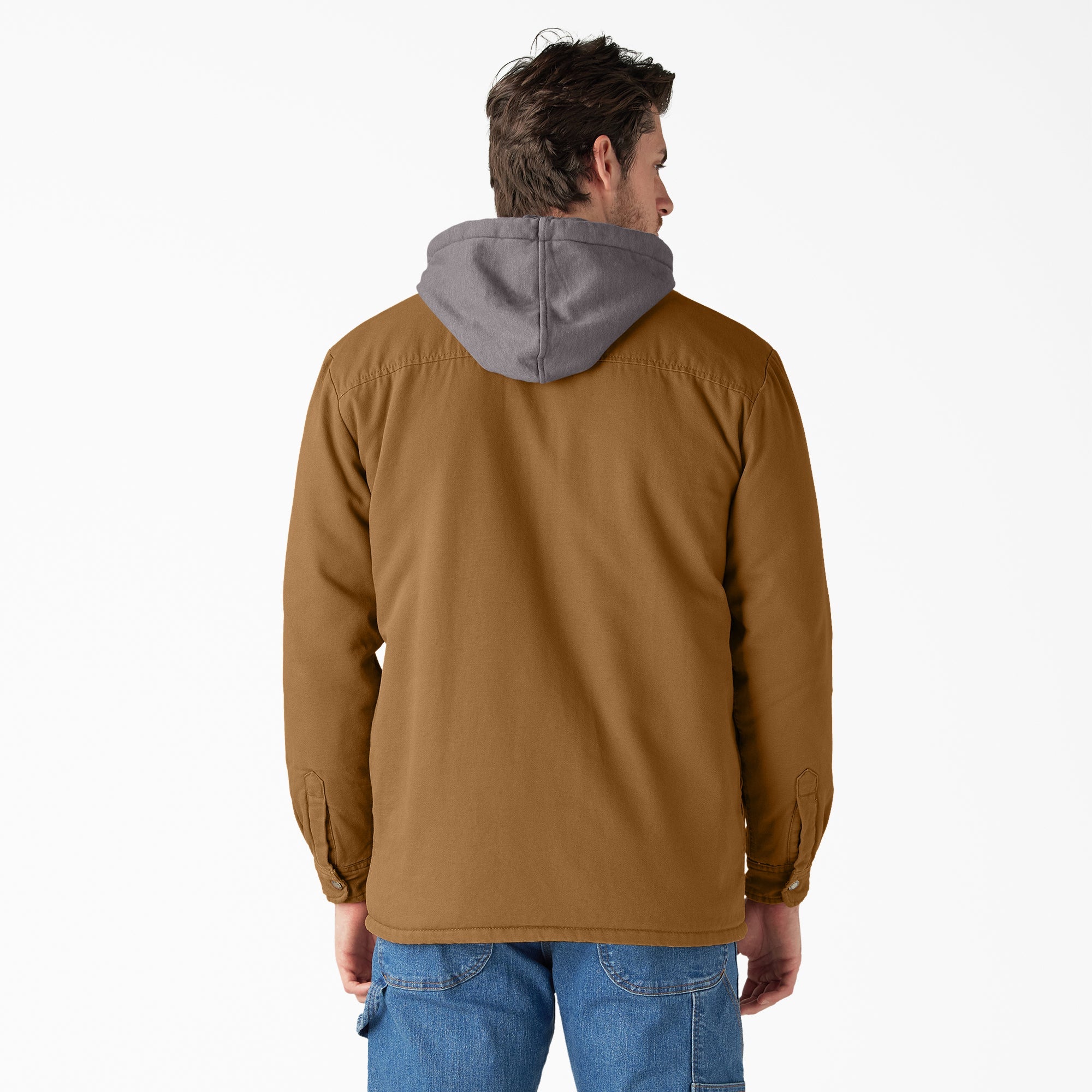 Water Repellent Duck Hooded Shirt Jacket