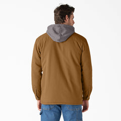 Water Repellent Duck Hooded Shirt Jacket