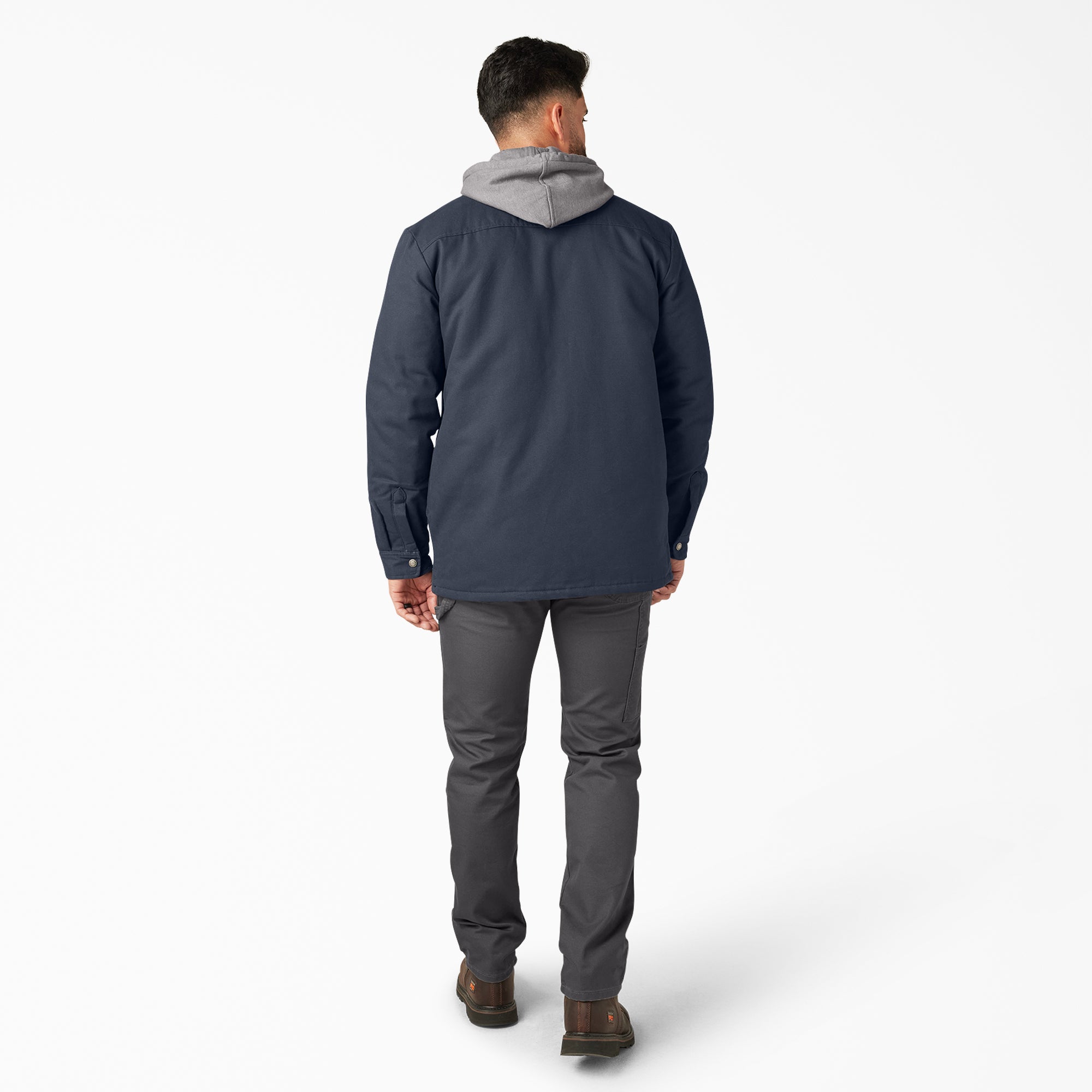 Water Repellent Duck Hooded Shirt Jacket
