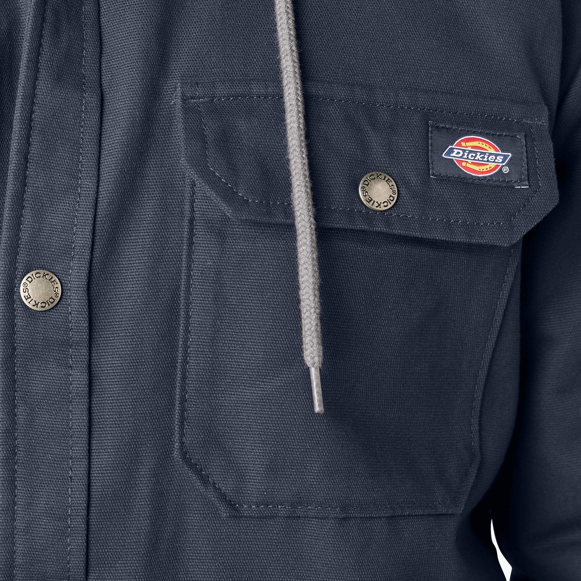 Water Repellent Duck Hooded Shirt Jacket