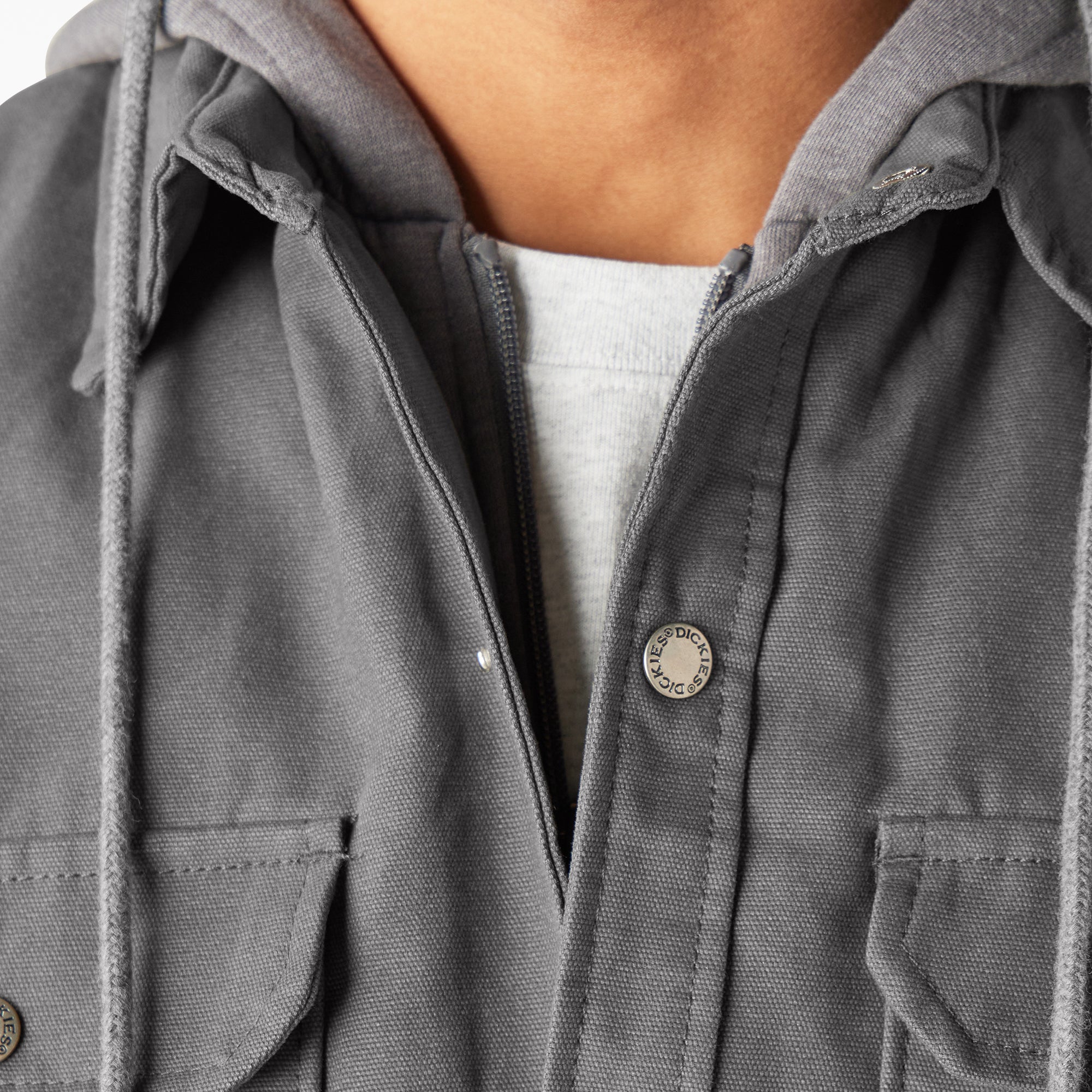 Water Repellent Duck Hooded Shirt Jacket