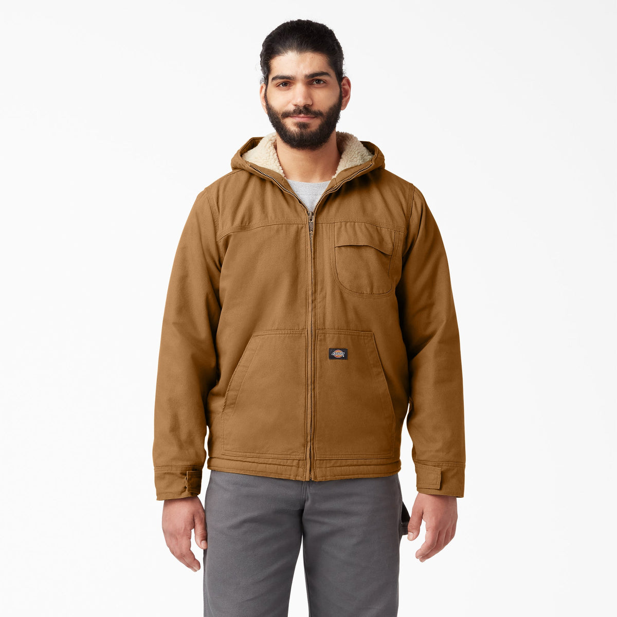 Duck High Pile Fleece Lined Hooded Jacket