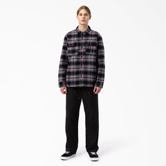 Flannel Quilted Lined Shirt Jacket