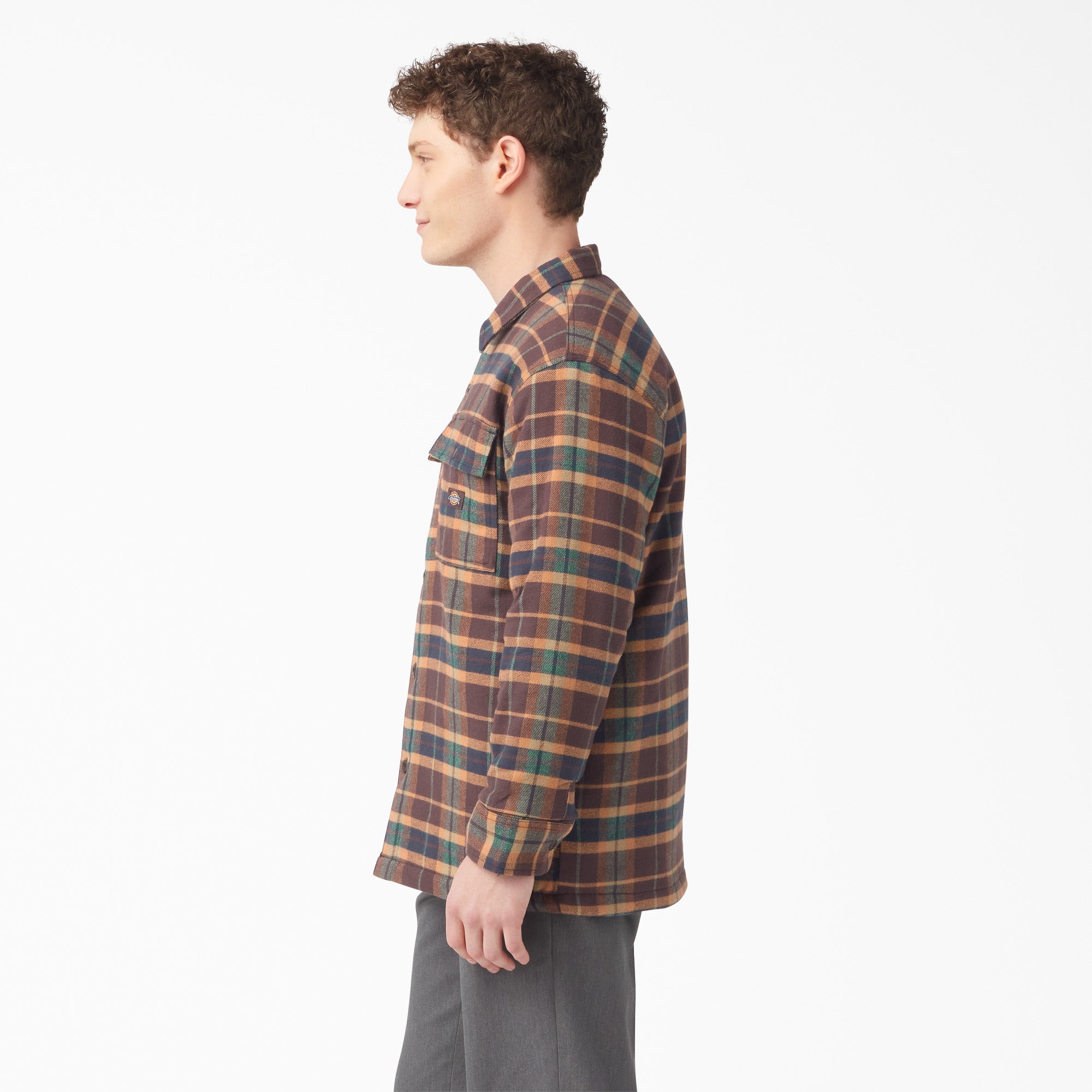 Flannel Quilted Lined Shirt Jacket