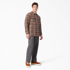 Flannel Quilted Lined Shirt Jacket