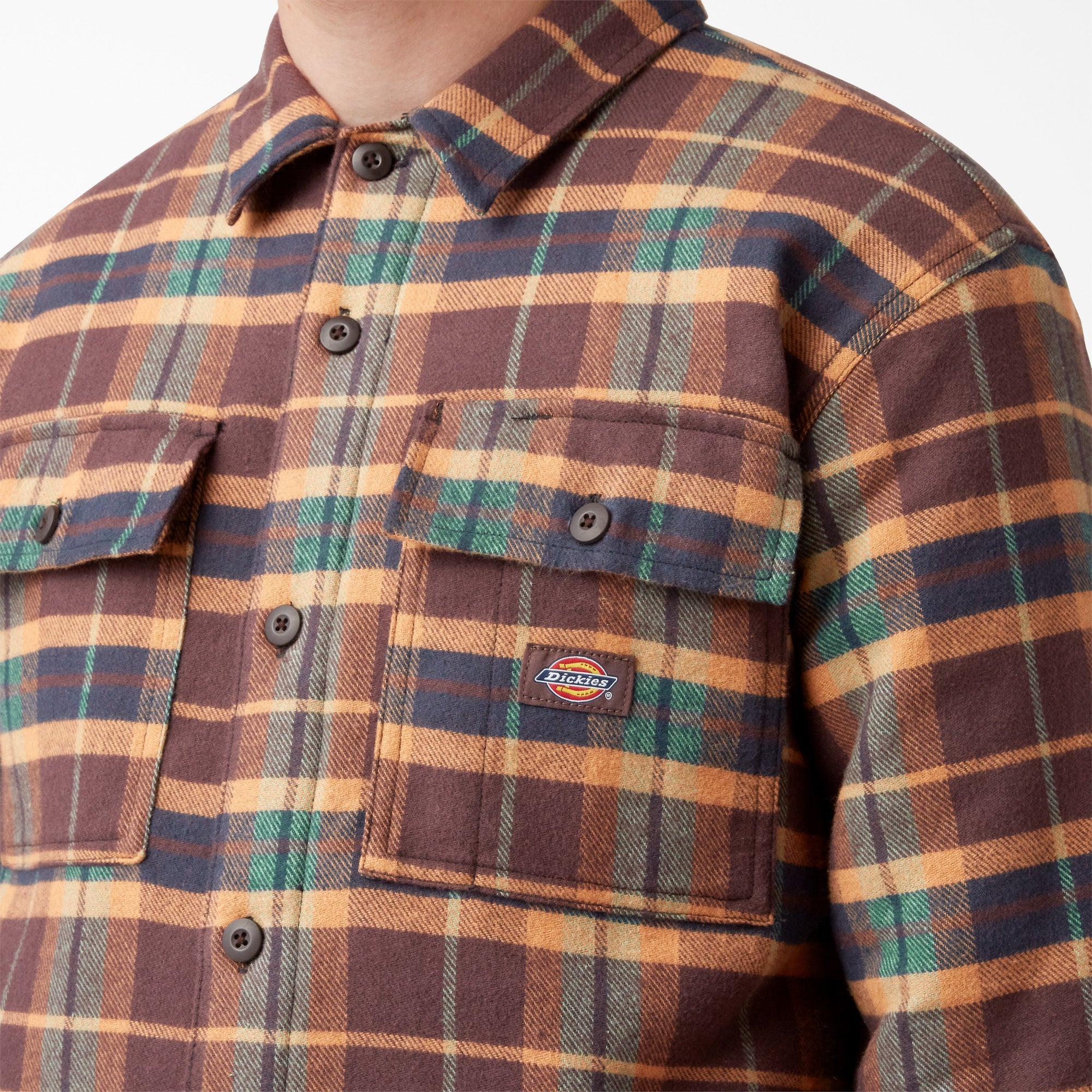 Flannel Quilted Lined Shirt Jacket