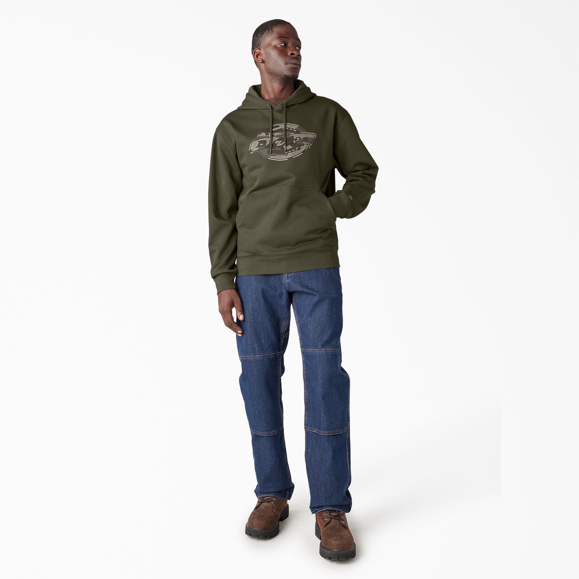 Water Repellent Camo Logo Hoodie