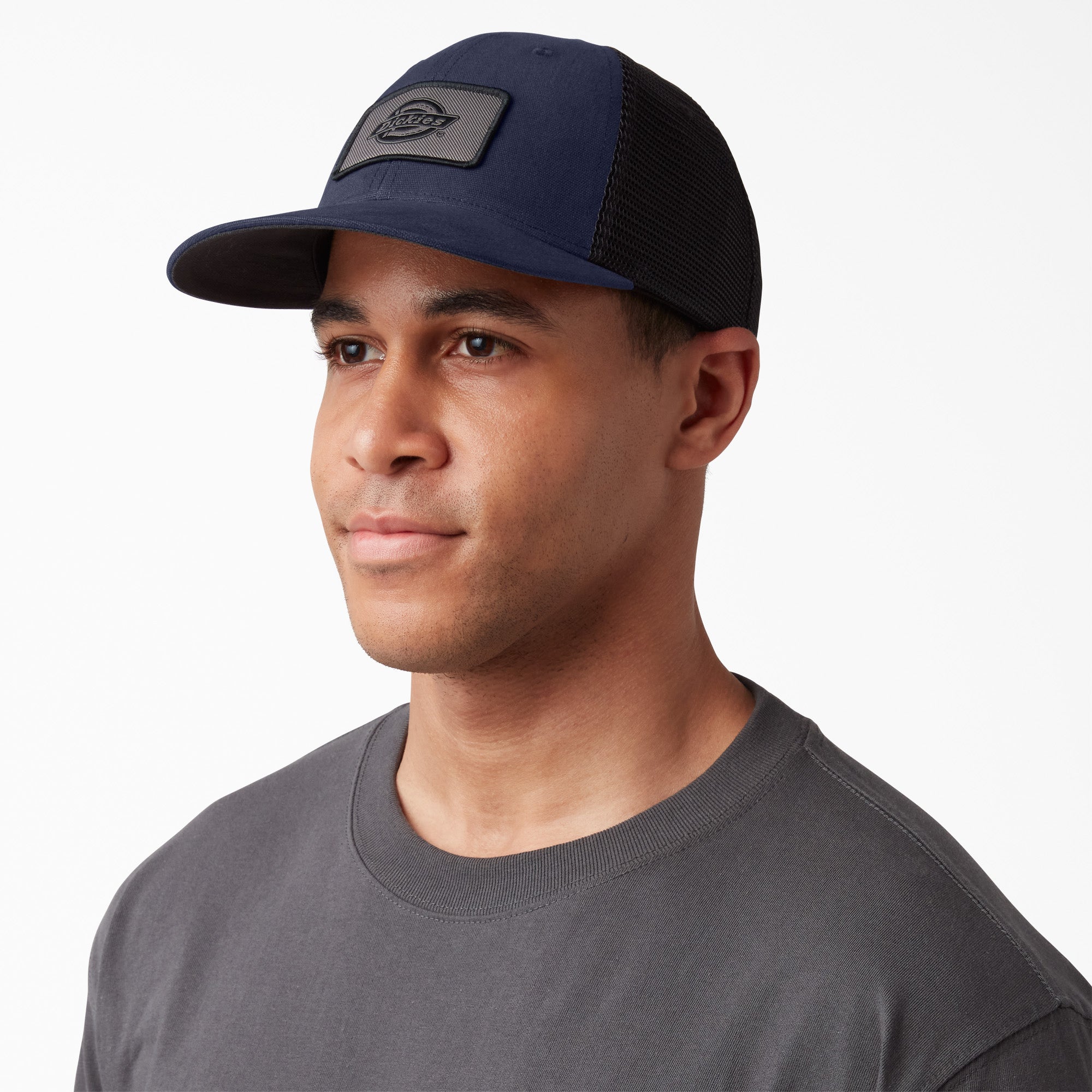 Logo Patch Mesh Trucker Cap