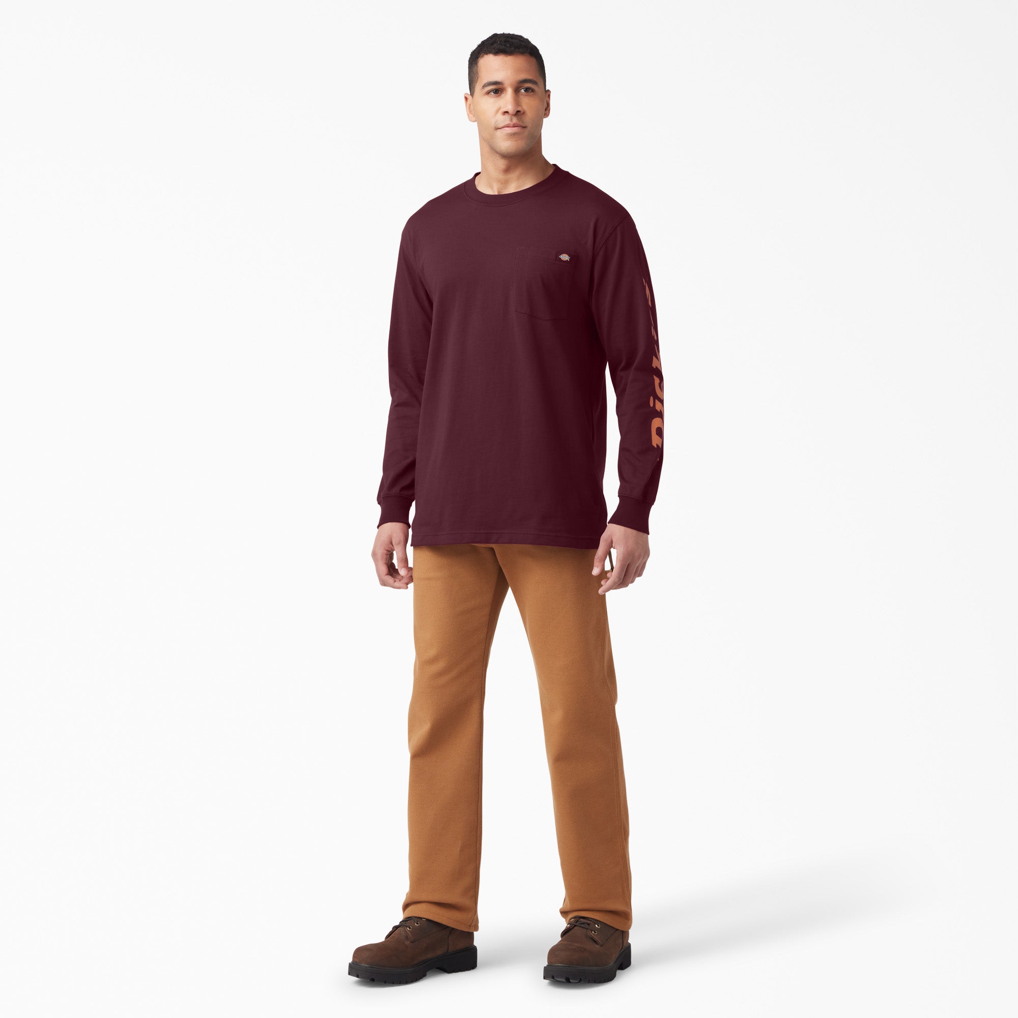 Logo Graphic Long Sleeve Pocket T-Shirt