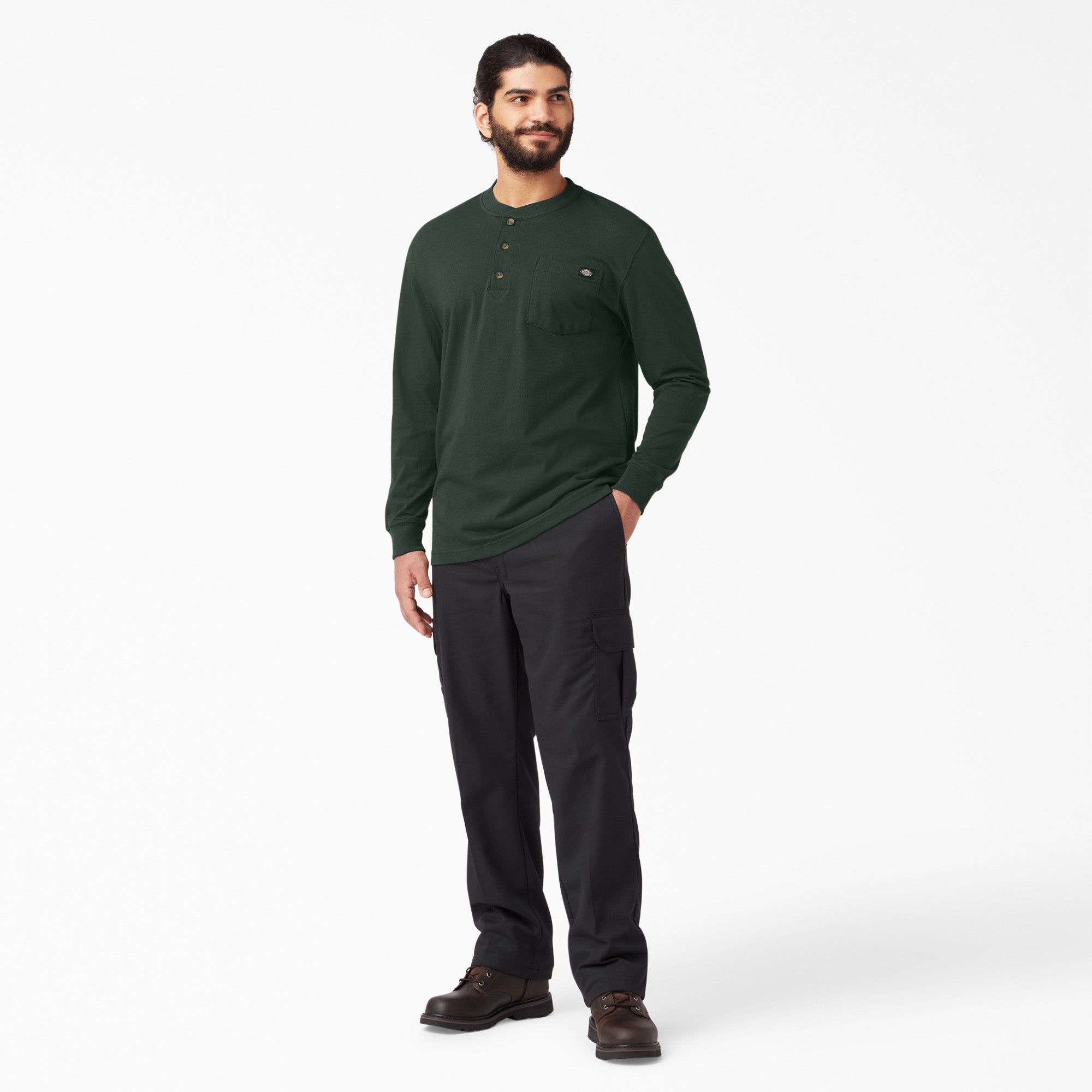 Heavyweight Long Sleeve Henley T-Shirt