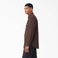 Long Sleeve Flannel-Lined Duck Shirt