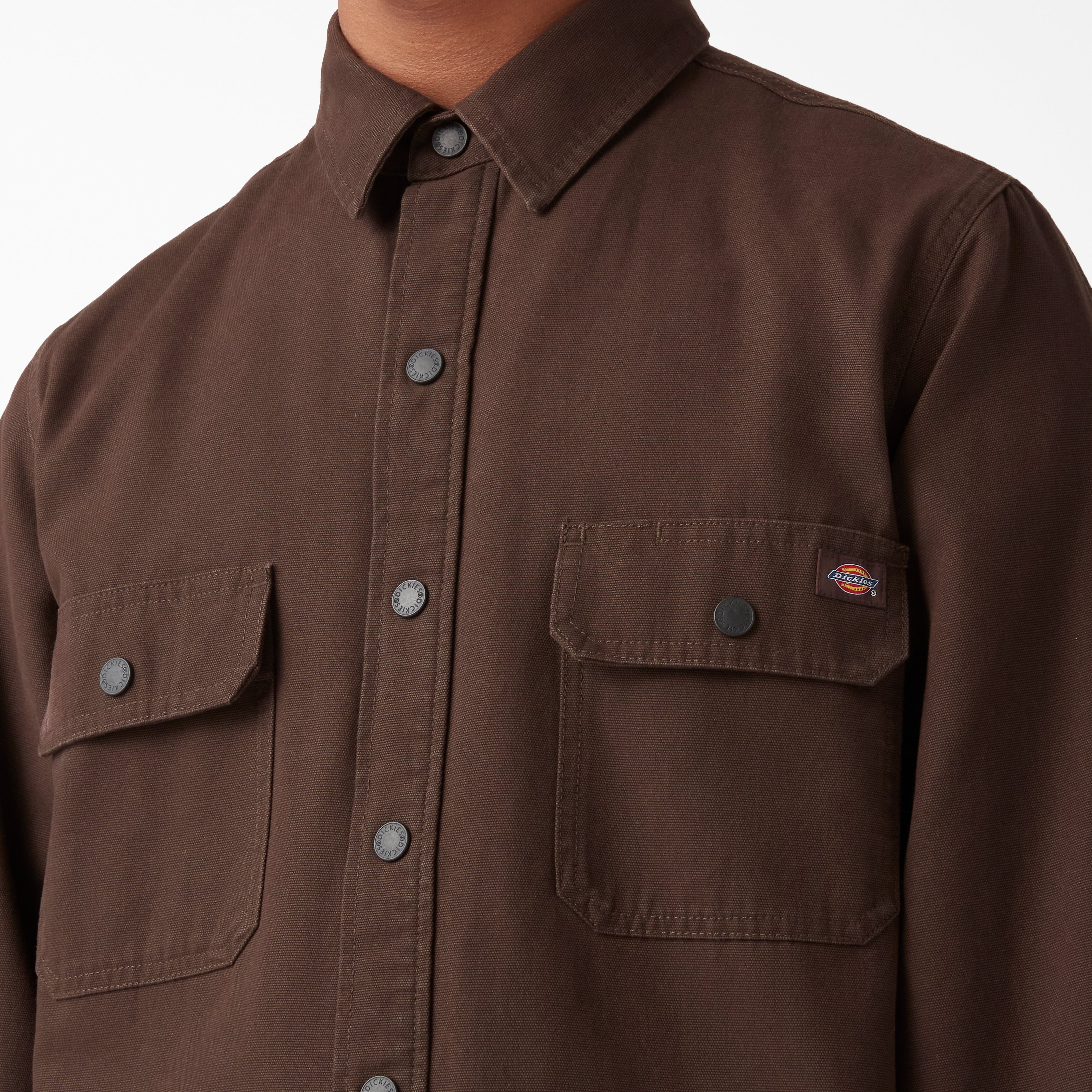 Long Sleeve Flannel-Lined Duck Shirt