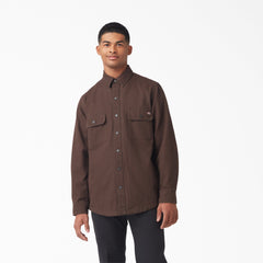 Long Sleeve Flannel-Lined Duck Shirt