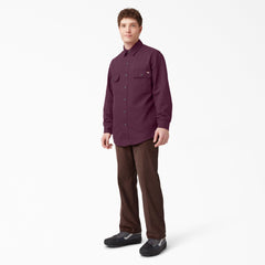 Long Sleeve Flannel-Lined Duck Shirt