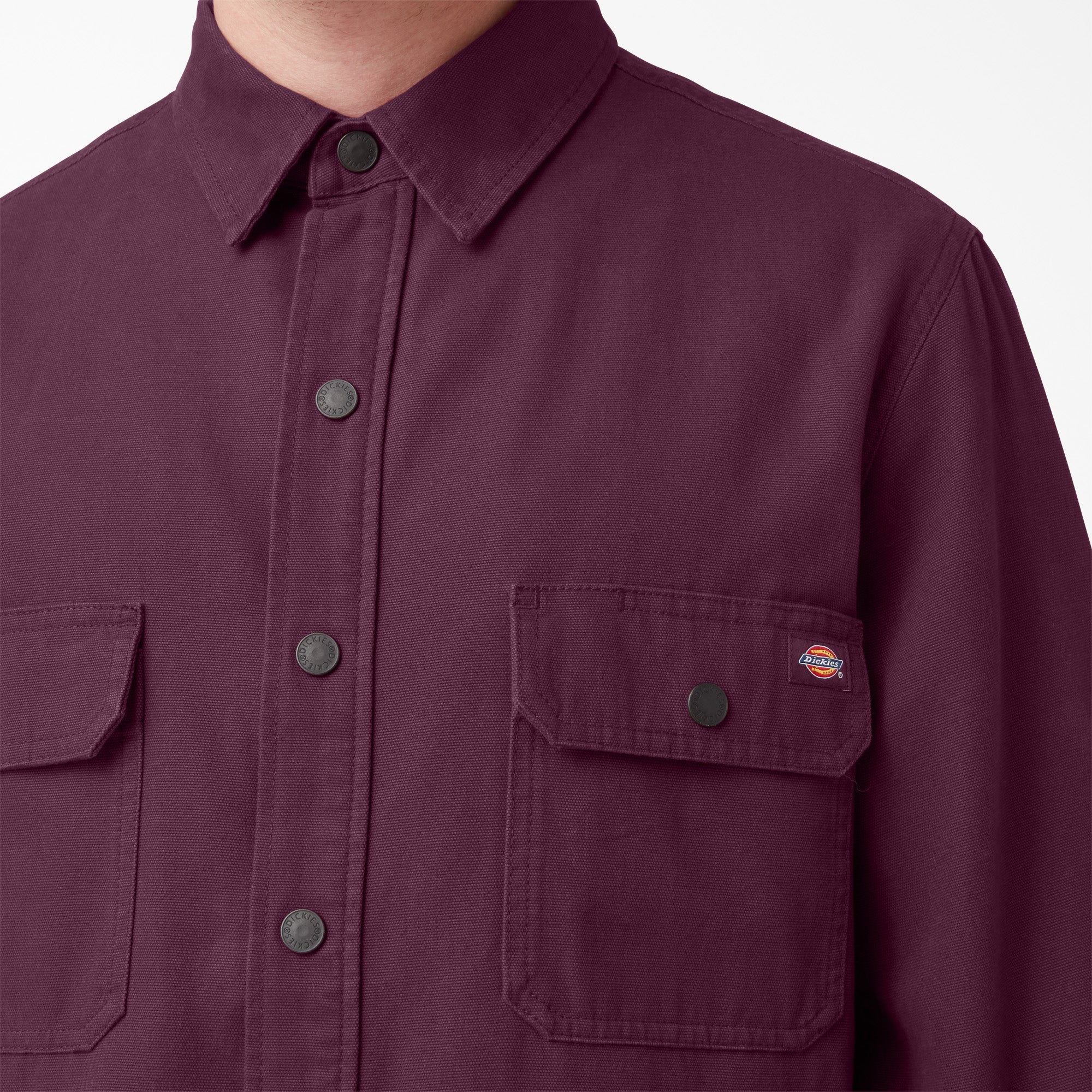 Long Sleeve Flannel-Lined Duck Shirt