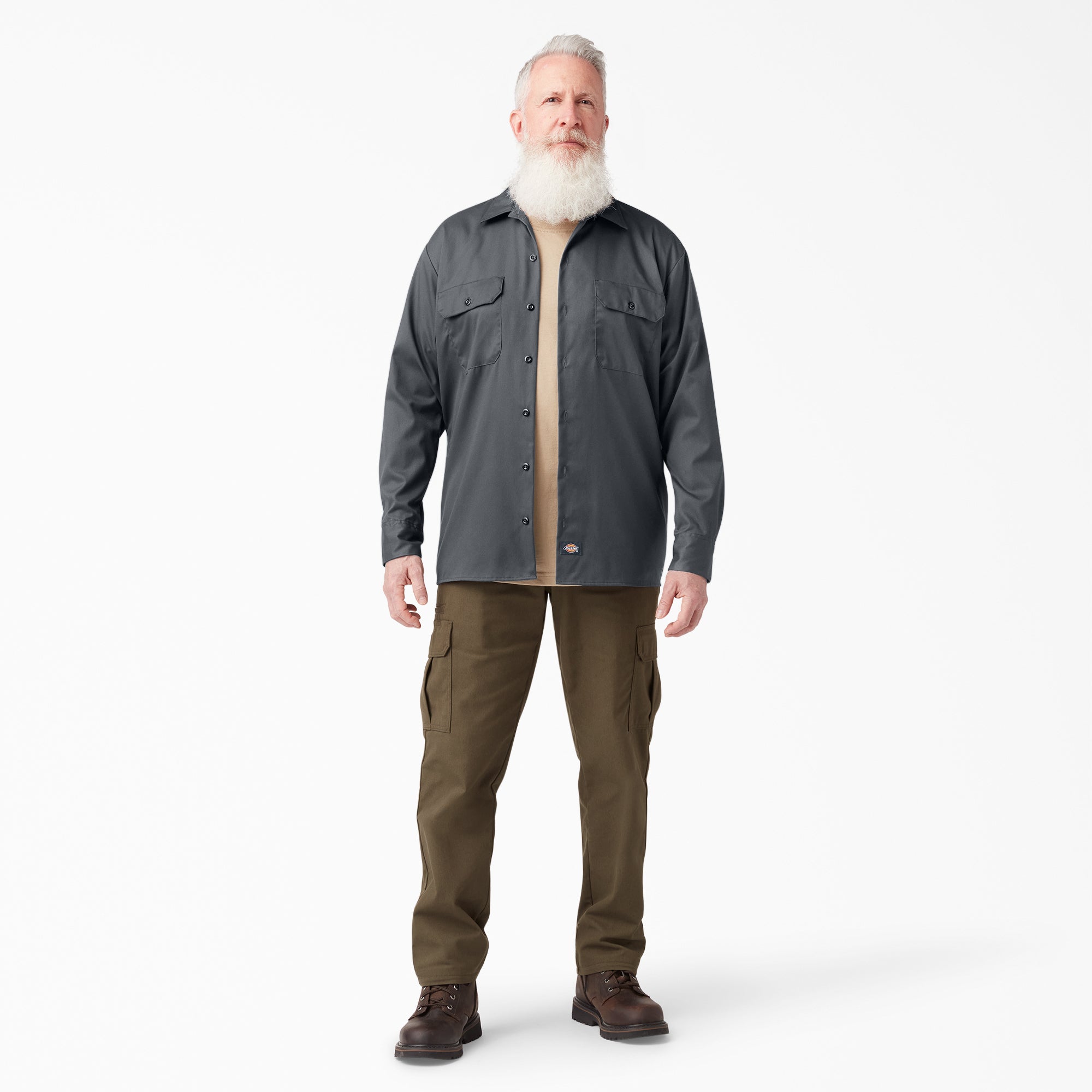 FLEX Relaxed Fit Long Sleeve Work Shirt