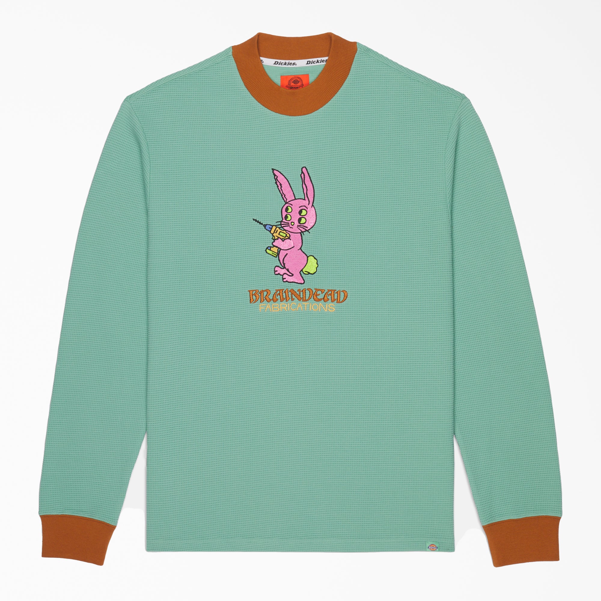 Brain Dead Embroidered Waffle Knit Sweater