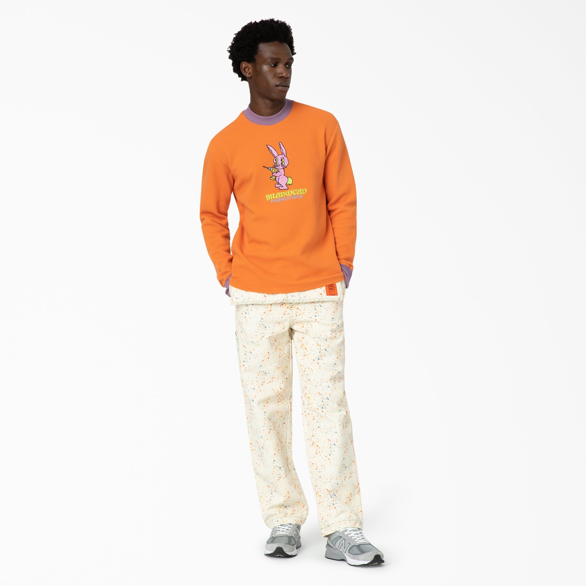 Brain Dead Embroidered Waffle Knit Sweater