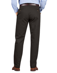 Regular Fit Tapered Leg Flat Front Khaki Pants