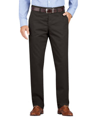 Regular Fit Tapered Leg Flat Front Khaki Pants
